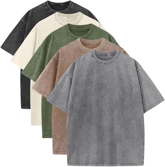 š„Menās Oversized Vintage Acid-Wash T-Shirt