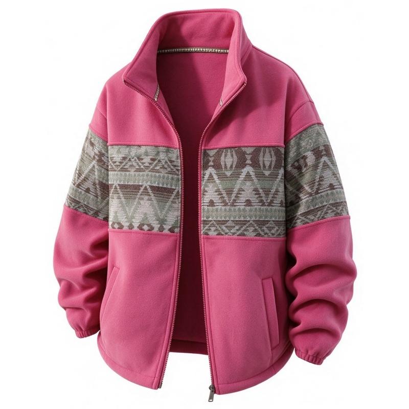 mens-retro-patterned-fleece-lined-cardigan