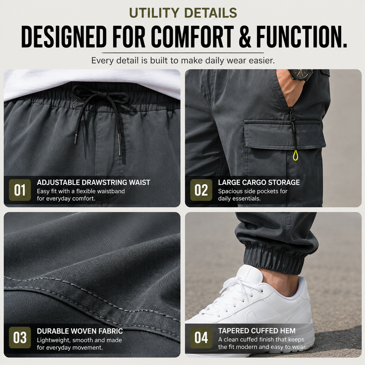 🔥 BESTSELLER | Men’s Multi-Pocket Cargo Jogger Pants