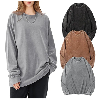 Unisex Cotton Long Sleeve T-Shirt – Loose Fit
