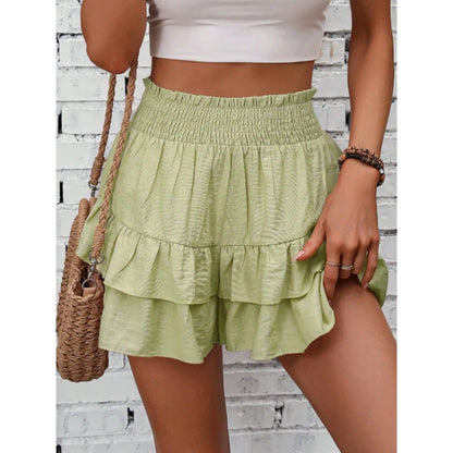 🌈Women's Boho Ruffle High-Waisted Shorts
