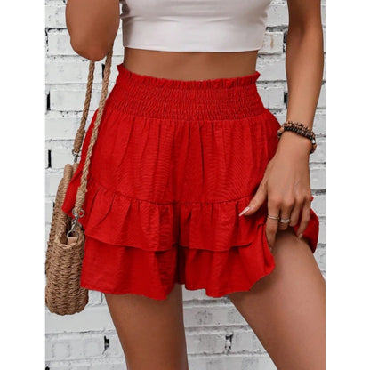 🌈Women's Boho Ruffle High-Waisted Shorts