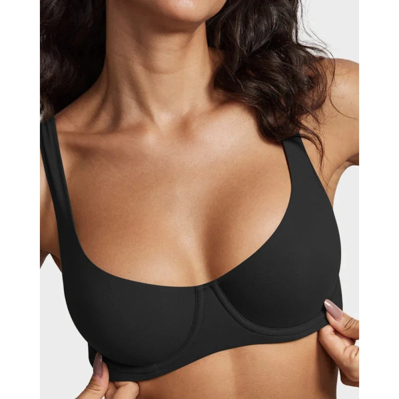 Underwire Support Seamless Unlined Balconette Bra