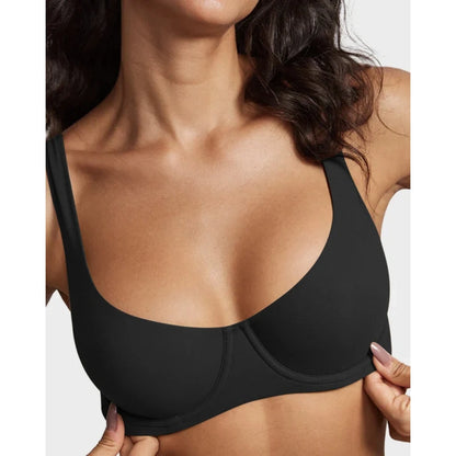 Underwire Support Seamless Unlined Balconette Bra
