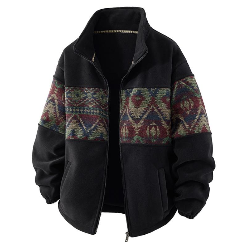 mens-retro-patterned-fleece-lined-cardigan
