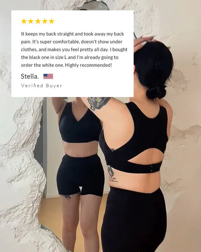 Cross Back Front Closure Wireless   Posture Support Bra