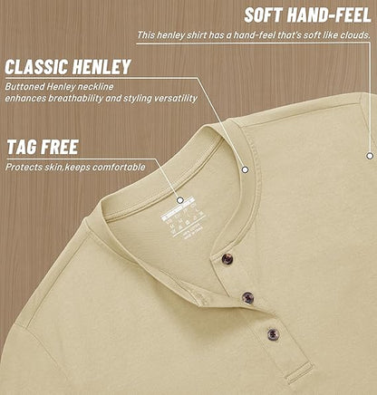 💫Clearance Sale🔥Men's Fashion Vintage Distressed Pocket Long Sleeve Henley Shirt