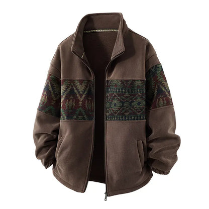 mens-retro-patterned-fleece-lined-cardigan