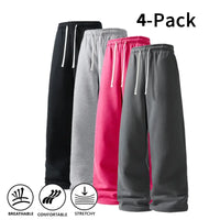 Dark gray + rose red + light gray + black
