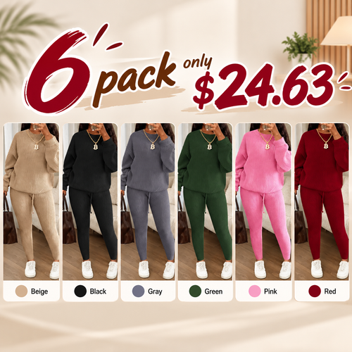 Women's 2 Pcs Sweater Set, 2 Pieces Knit Set for Women, Fall/Winter Outfits, Casual Loungewear