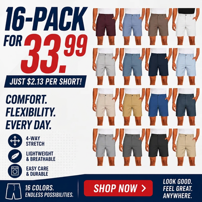 Men's 7" Quick Dry Golf Shorts with Pockets