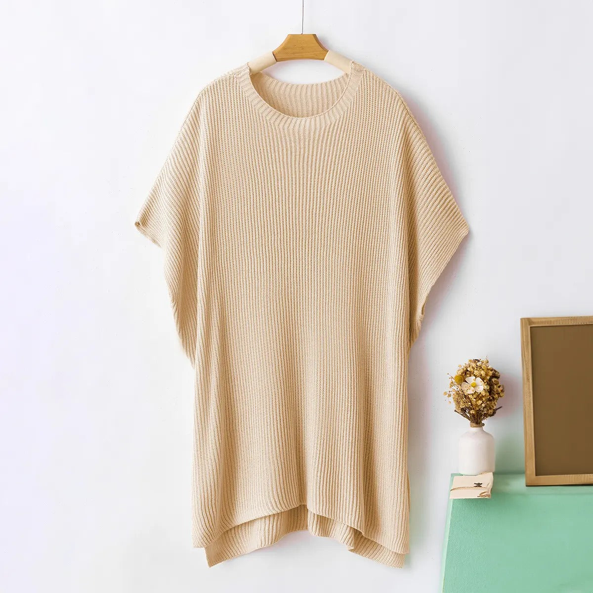 Women's Oversized Puff Short Sleeve Knit Sweater