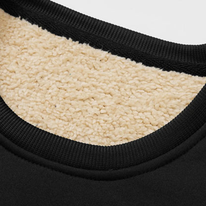 🔥 BESTSELLER |Men's Fitted Crewneck Fleece Lined Sweatshirt, Wind Resistant Polyester Athletic Pullover, Casual Fashion Active Tops