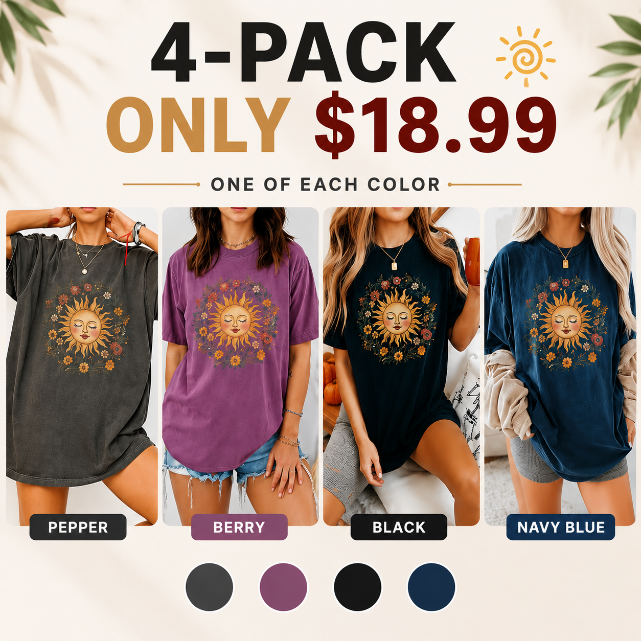 Boho Spiritual Sun T-Shirt, Cute Bohemian Tee, Celestial Hippie Clothing, Vintage Women Clothing, Hippy Clothes, Chic Style, Floral Outfit