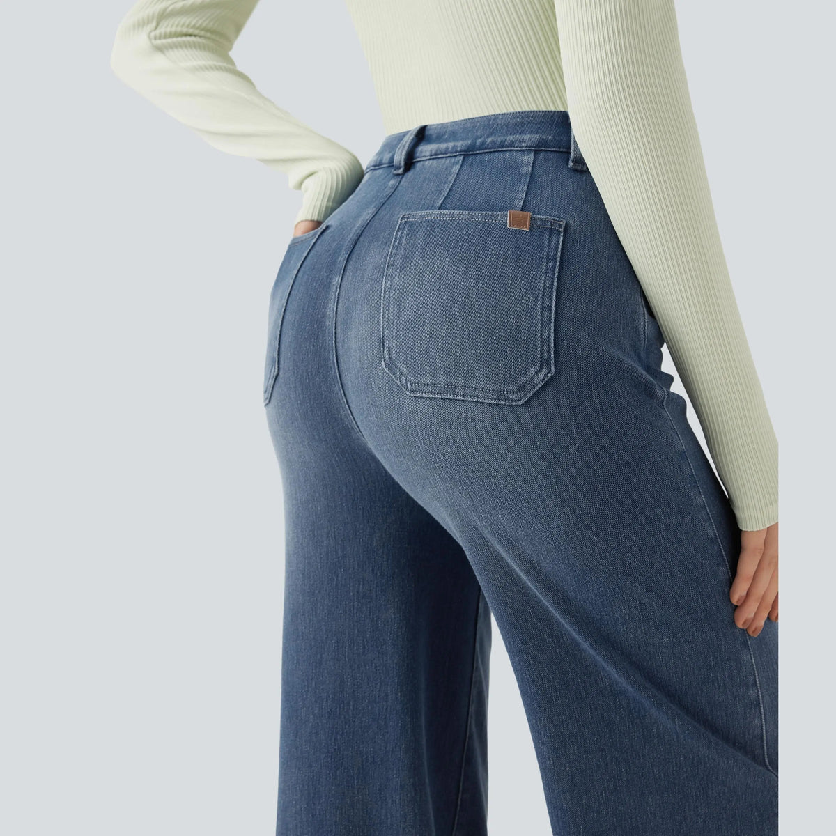 ⏰ TODAY ONLY - High Waisted Tummy Control Wide Leg Jeans