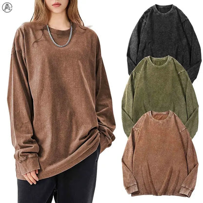 Unisex Cotton Long Sleeve T-Shirt – Loose Fit