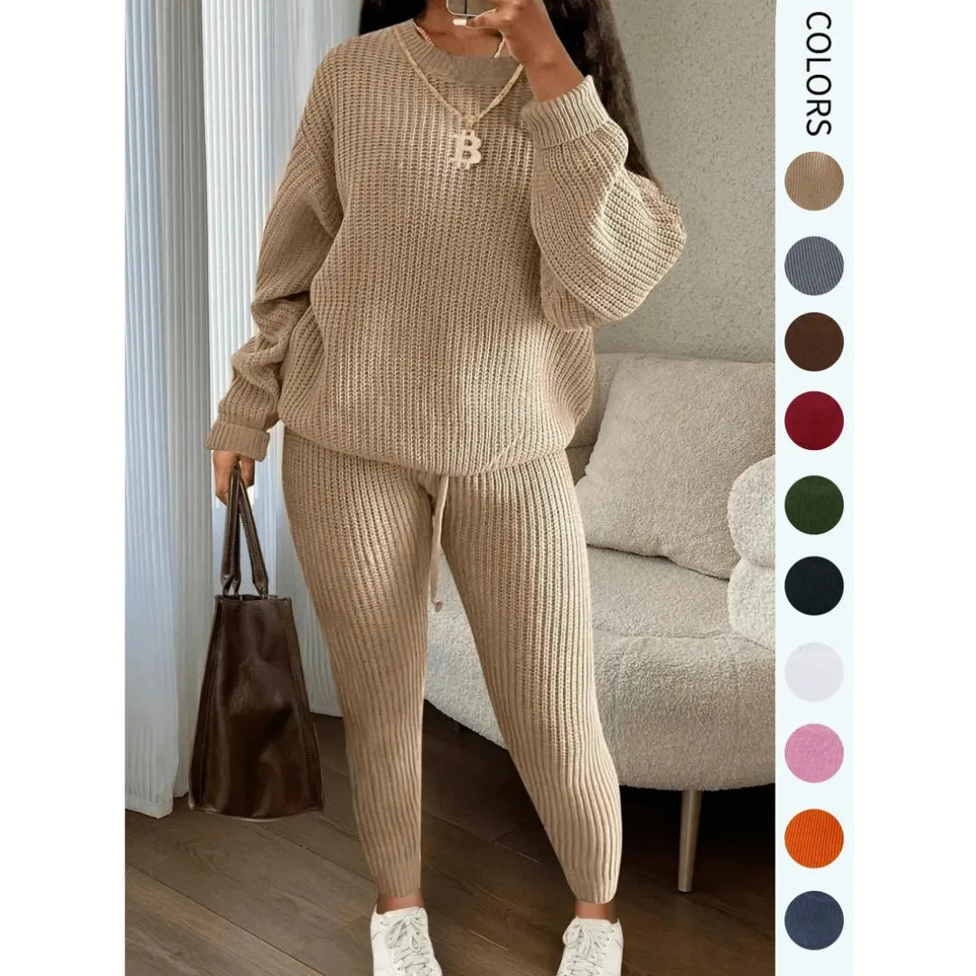 Women's 2 Pcs Sweater Set, 2 Pieces Knit Set for Women, Fall/Winter Outfits, Casual Loungewear