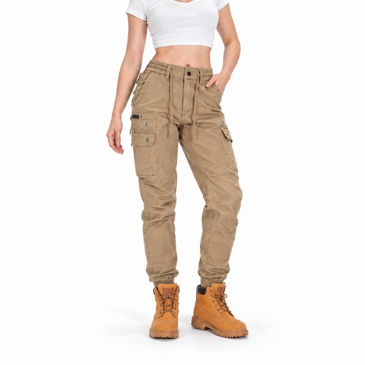 🔥Last Day Promotion🔥Women’s Drawstring Cargo Joggers with Pockets