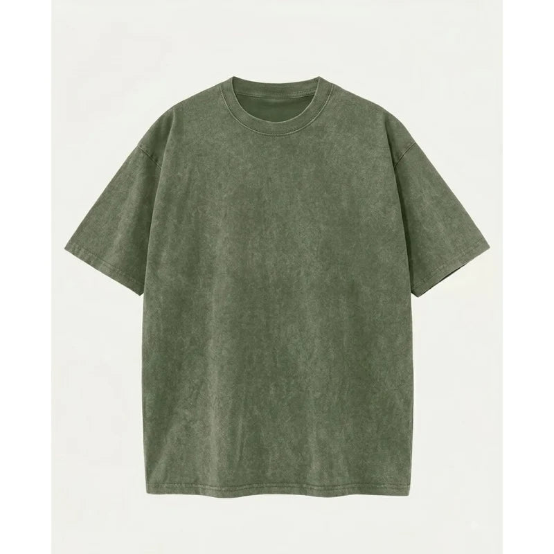 Women's Oversized Vintage Acid-Wash Cotton Tee