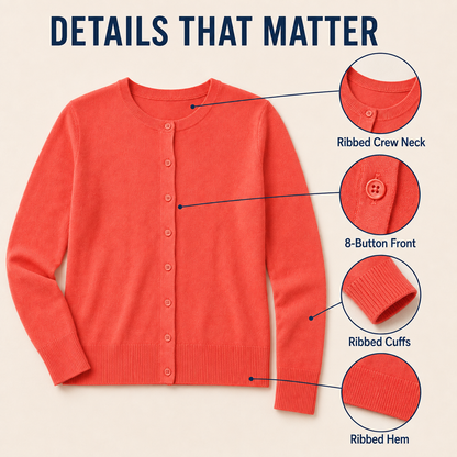 Women's Soft Fine-Knit Button-Front Cardigan Multipacks