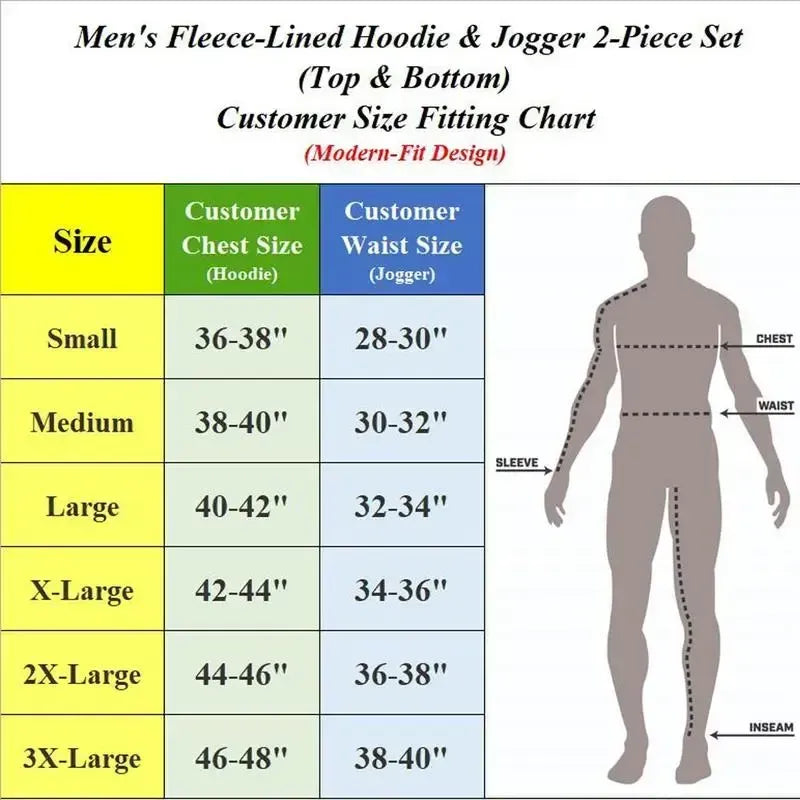 Men's 5-Piece Fleece Zip Hoodie & Jogger Sets