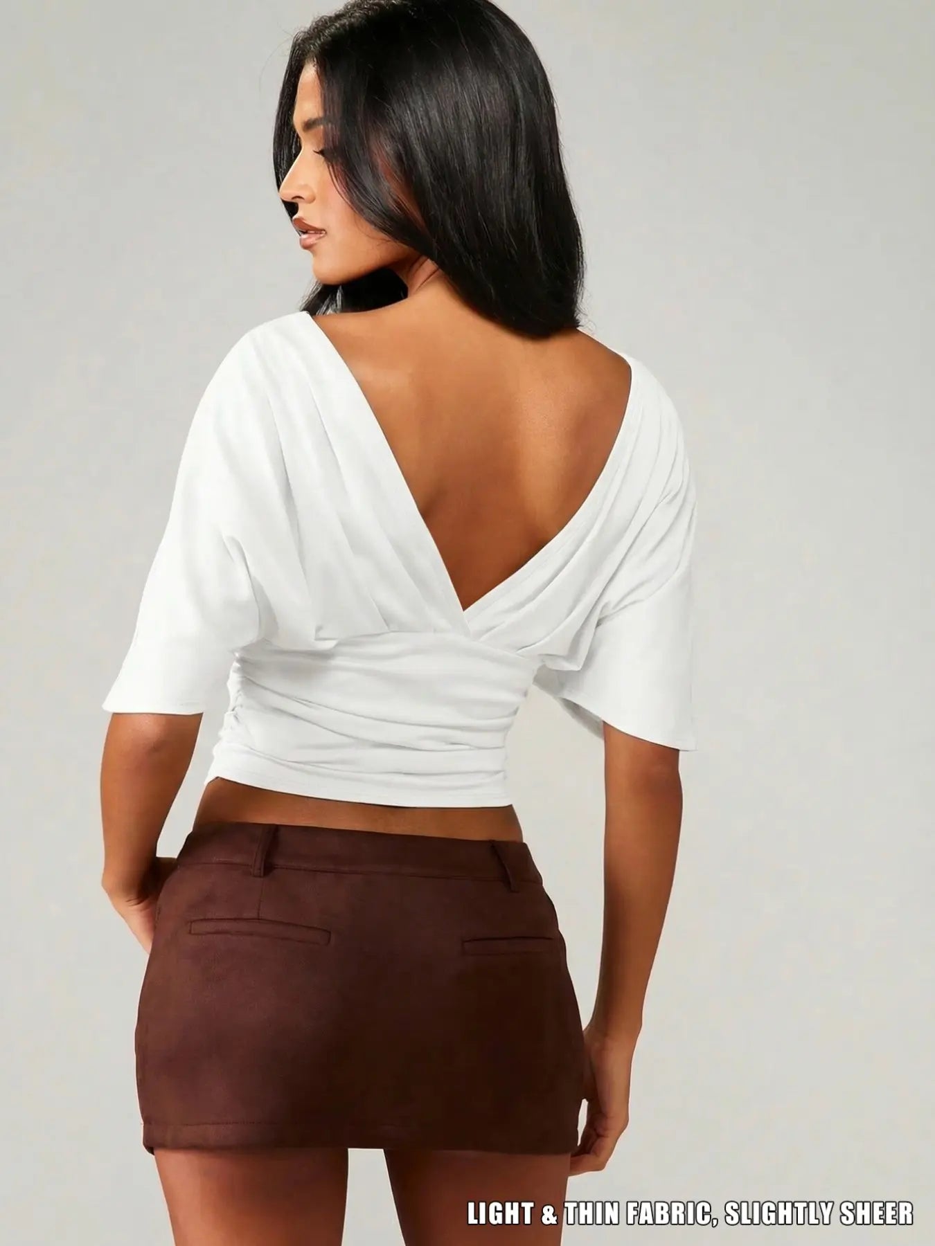 Women's Slimming Backless Bodycon T-Shirt - All Seasons Fashion