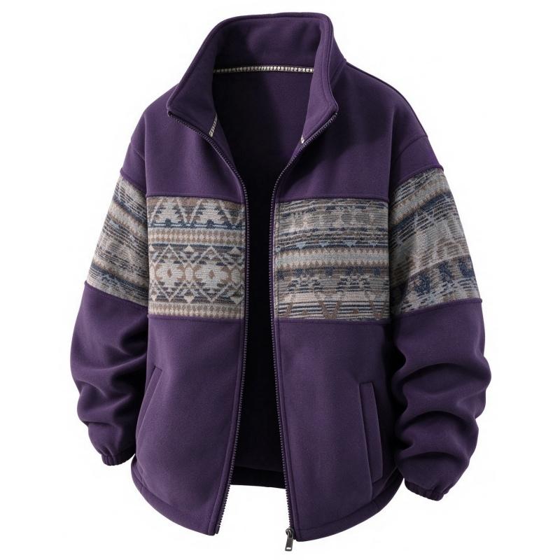 mens-retro-patterned-fleece-lined-cardigan