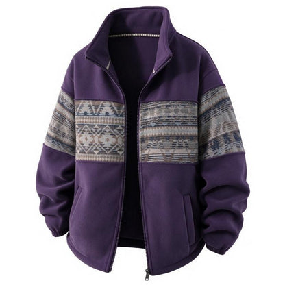 mens-retro-patterned-fleece-lined-cardigan