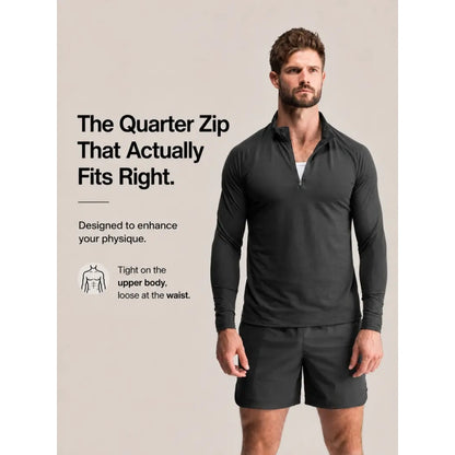 Fitted Performance Quarter Zip | Breathable Lightweight All-Day Athletic Pullover