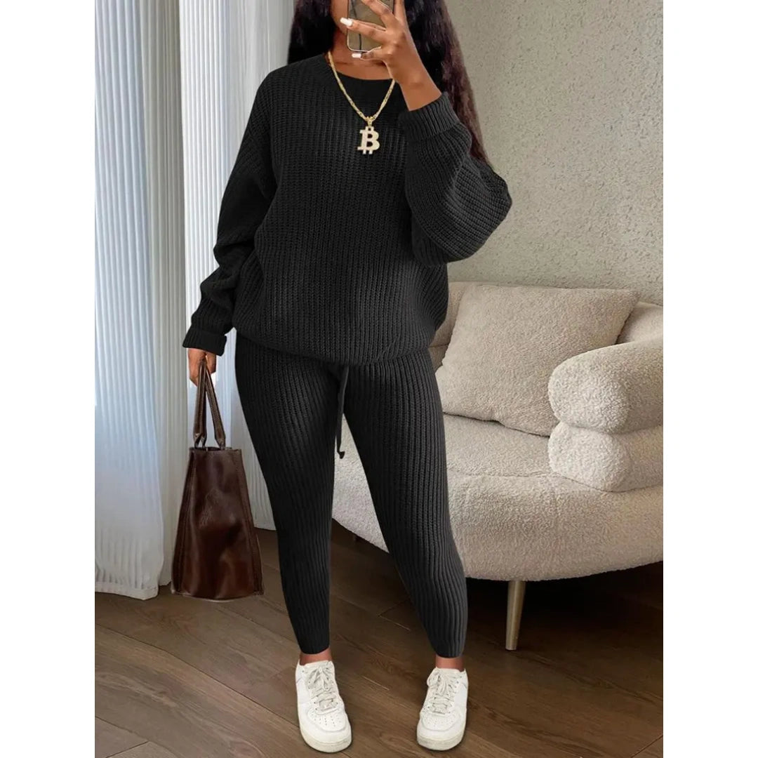 Women's 2 Pcs Sweater Set, 2 Pieces Knit Set for Women, Fall/Winter Outfits, Casual Loungewear