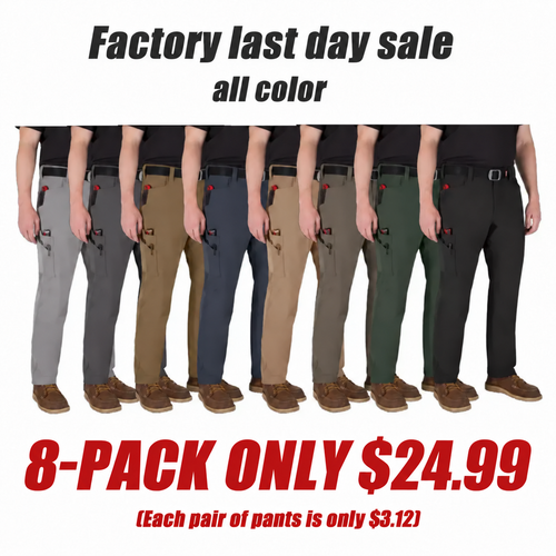 Men's 8-PACK FREEFLEX Tech Work Pants with 7 Pockets