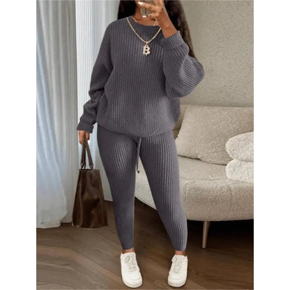 Women's 2 Pcs Sweater Set, 2 Pieces Knit Set for Women, Fall/Winter Outfits, Casual Loungewear