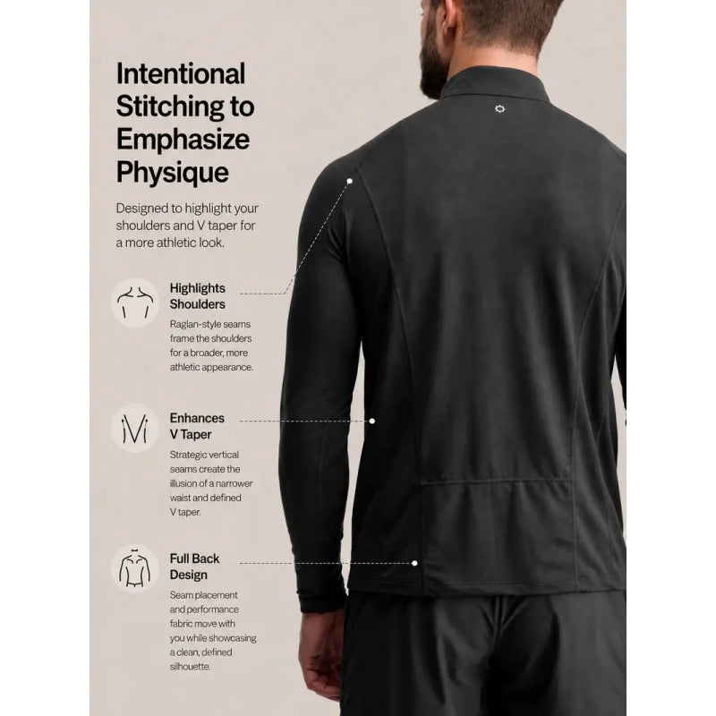 Fitted Performance Quarter Zip | Breathable Lightweight All-Day Athletic Pullover