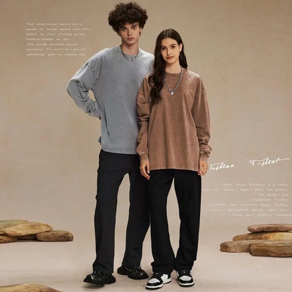 Unisex Cotton Long Sleeve T-Shirt – Loose Fit