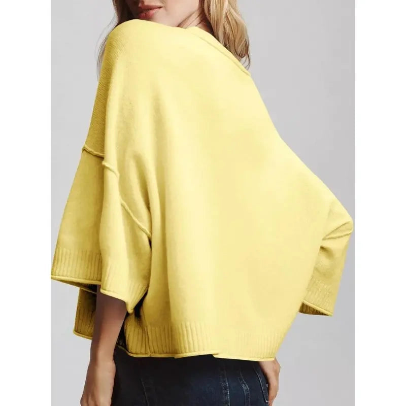 Women's Short Sleeve Oversized Cropped Baggy Loose Basic Round Neck Lightweight Knit Top