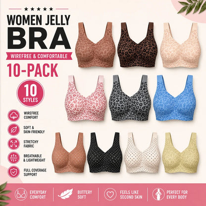 ⌛Limited-Time Offer - Women Jelly Bras Wirefree Full Coverage No Underwire
