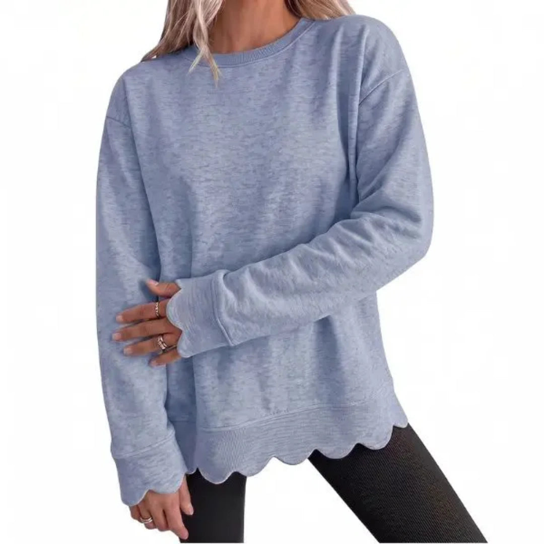 womens-oversized-scallop-hem-sweatshirt