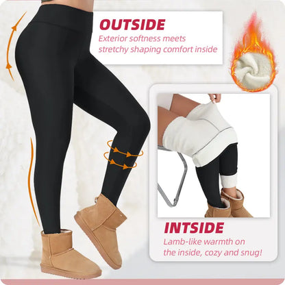 Thermal Thick FLeece Lined Leggings for Winter Warm Against Cold