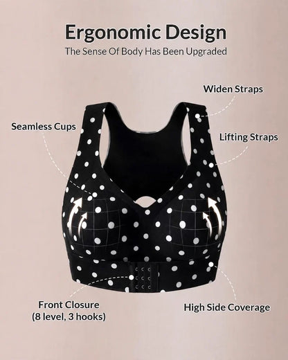 Cross Back Front Closure Wireless   Posture Support Bra