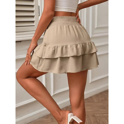 🌈Women's Boho Ruffle High-Waisted Shorts