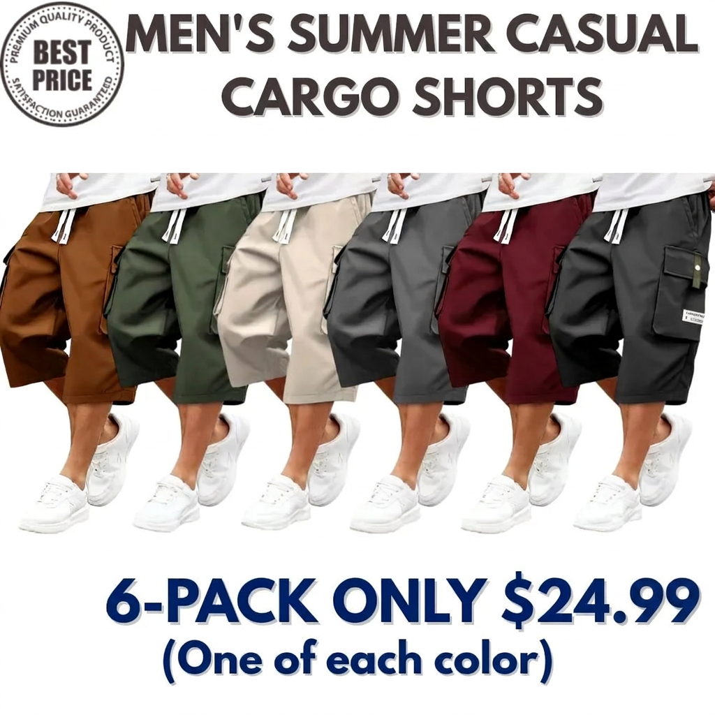 Men's Plus Size Lightweight Cargo Pants