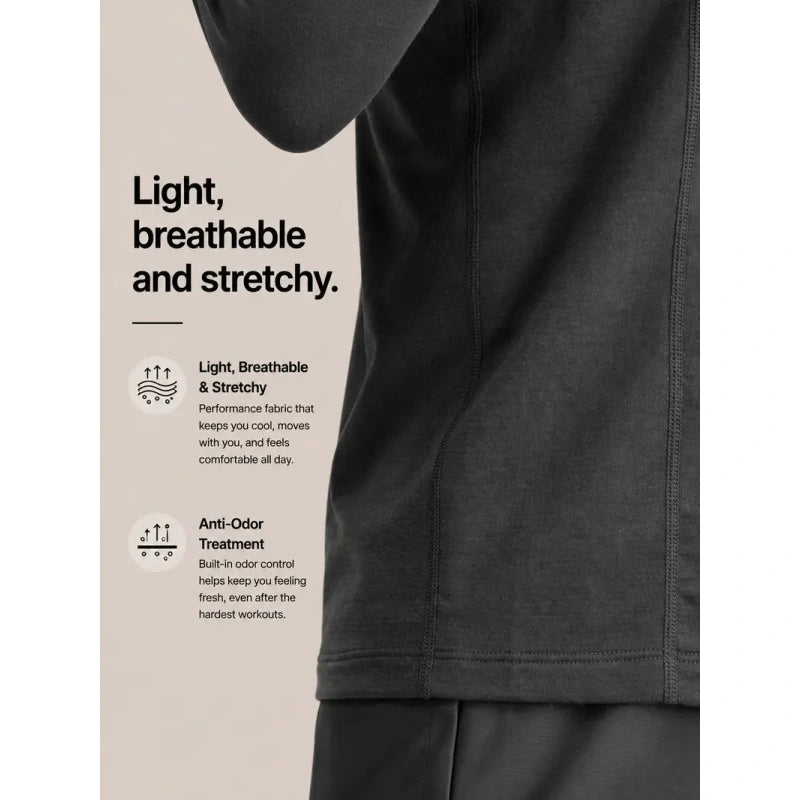 Fitted Performance Quarter Zip | Breathable Lightweight All-Day Athletic Pullover