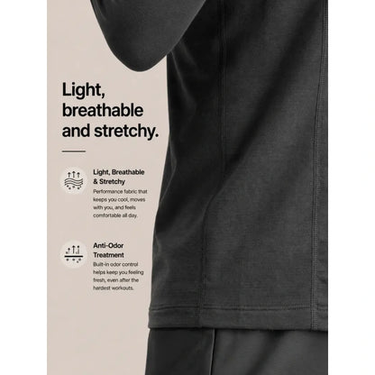 Fitted Performance Quarter Zip | Breathable Lightweight All-Day Athletic Pullover