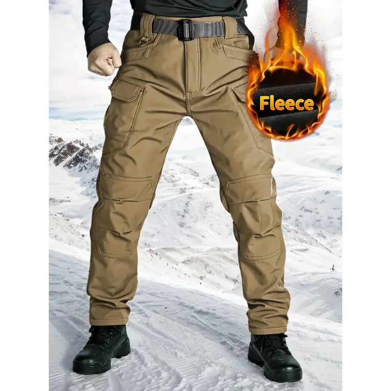 Men's Fleece-Lined Tactical Cargo Pants