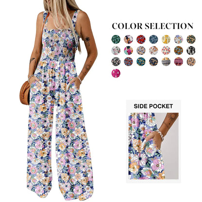 Dokotoo Women's Casual Sleeveless Printed Jumpsuit