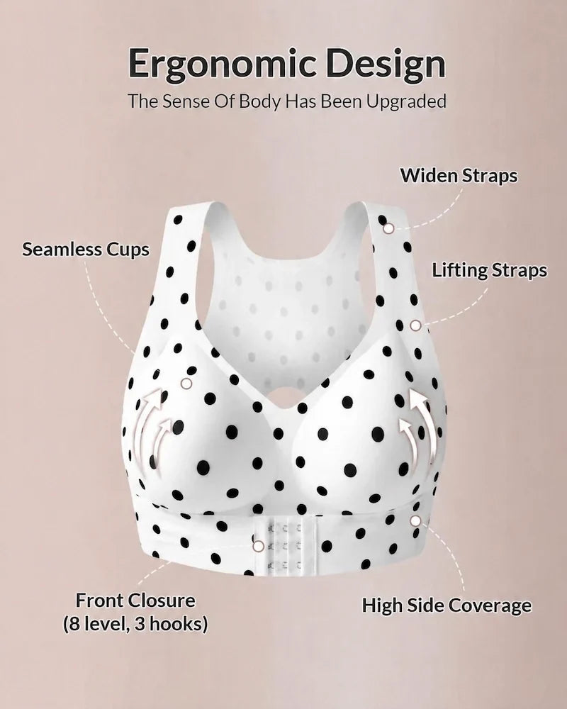 Cross Back Front Closure Wireless   Posture Support Bra
