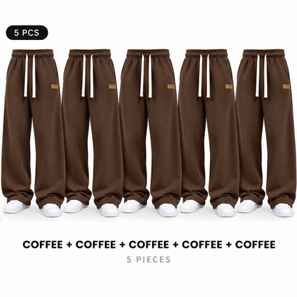 Unisex Solid-Color Drawstring Knit Joggers