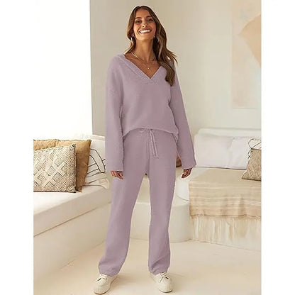 Women's 2-Piece Fleece Matching Set,2 Piece Sets Women