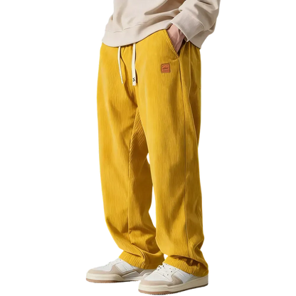 ⚡Men's Corduroy Straight-Leg Sweatpants Autumn New Arrival Loose Fit Wide-Leg Casual Pants⚡