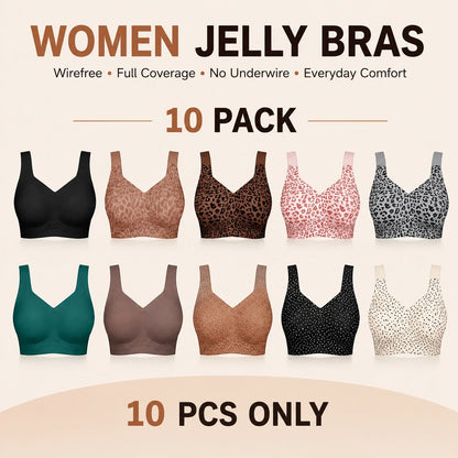 ⌛Limited-Time Offer - Women Jelly Bras Wirefree Full Coverage No Underwire